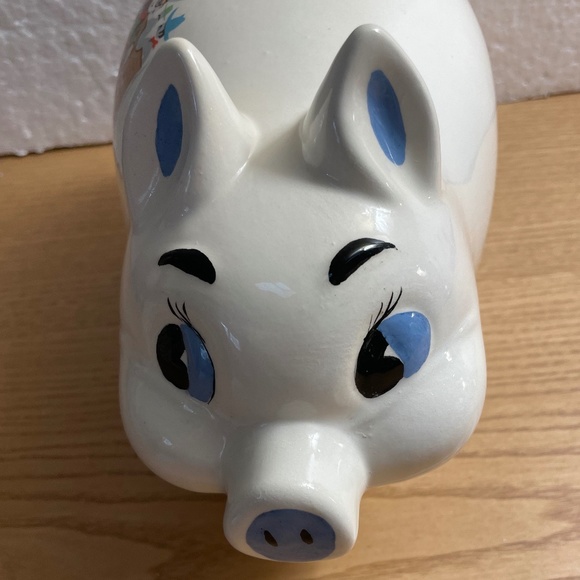 Vintage Rob Roy Piggy Bank Saloon Cops & Robbers Decoration Blue Eyes 11.5” Rare - Picture 6 of 10